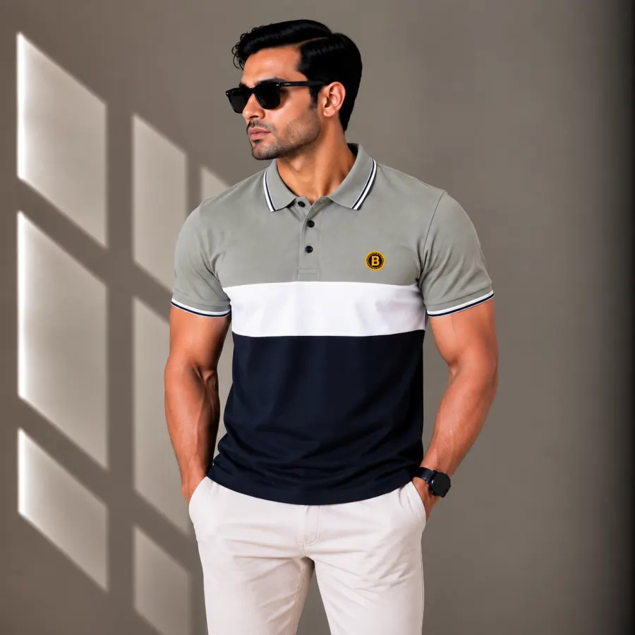 	 Men's Polo T-Shirts Light -Multi-Color-(Combo-1)