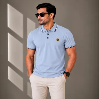 Men's Polo T-Shirts light -Solid-Color-(Combo-1) thumbnail 6