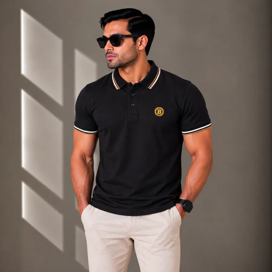 Men's Polo T-Shirts light -Solid-Color-(Combo-1)