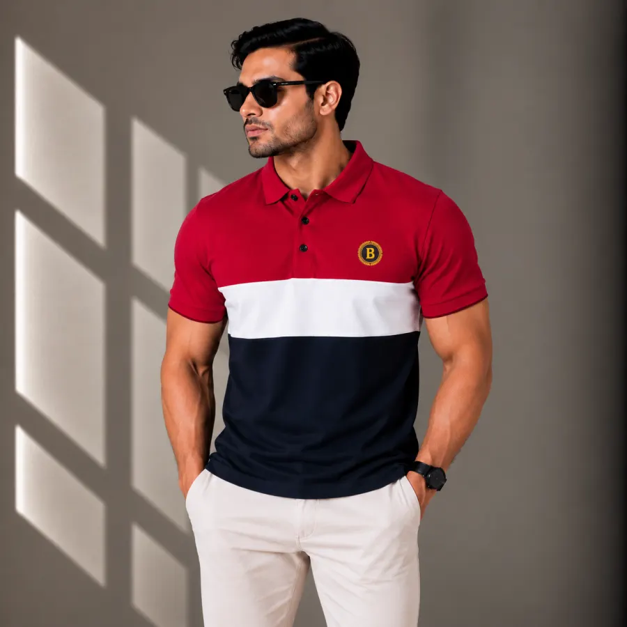 	 Men's Polo T-Shirts Light -Multi-Color-(Combo-1)
