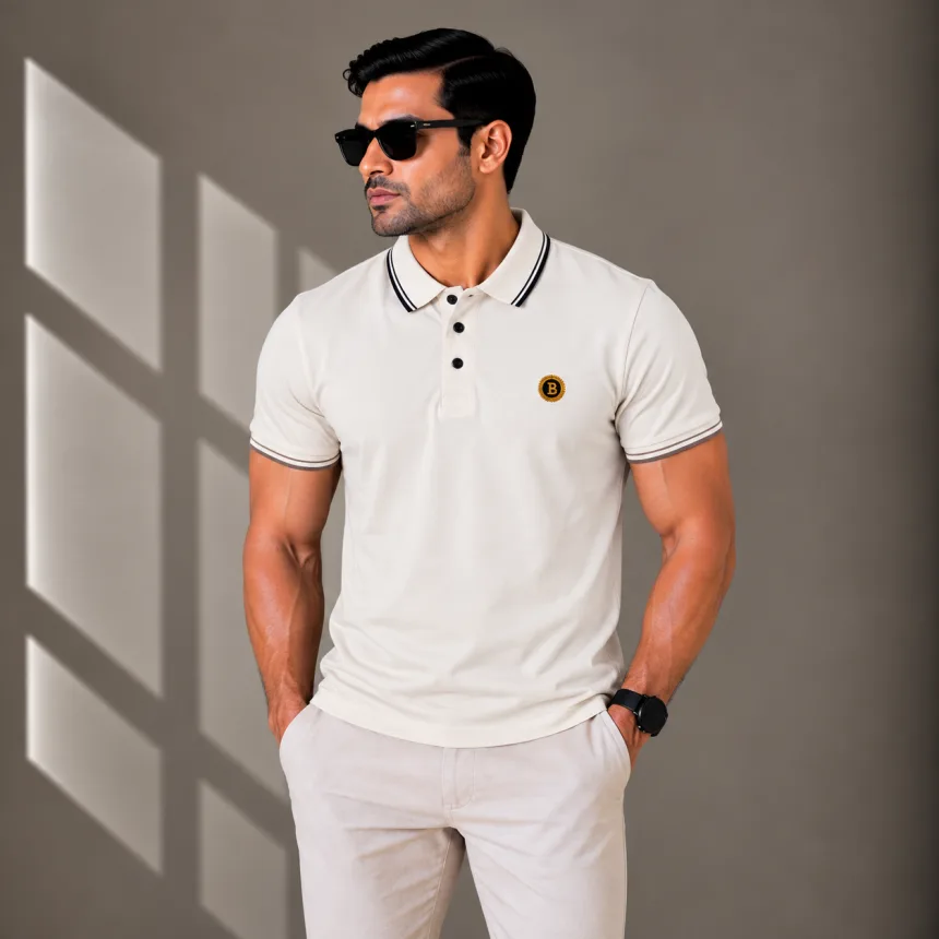 Men's Polo T-Shirts light -Solid-Color-(Combo-1)