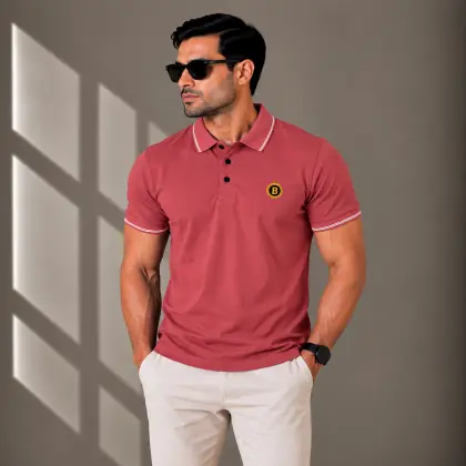 Men's Polo T-Shirts light -Solid-Color-(Combo-1)