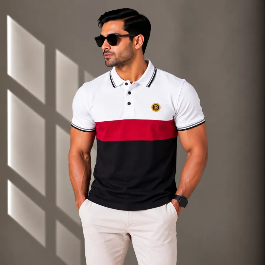 Men's Polo T-Shirts Deep -Mix-Color-(Combo-3)