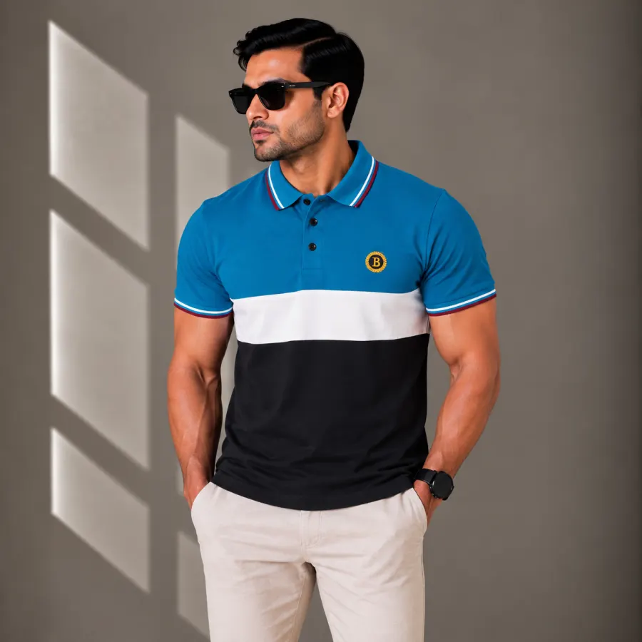 Men's Polo T-Shirts Light -Multi-Color-(Combo-2)
