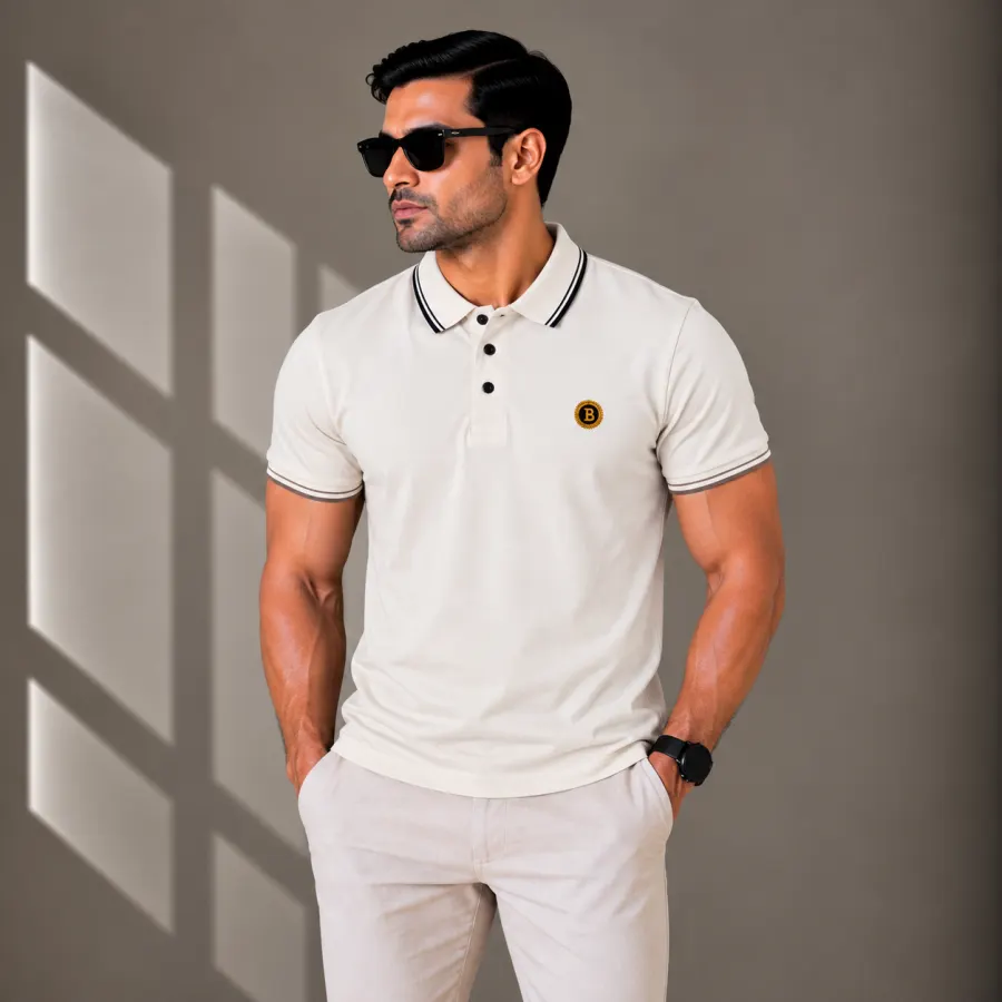 Men's Polo T-Shirts light -Solid-Color-(Combo-1)