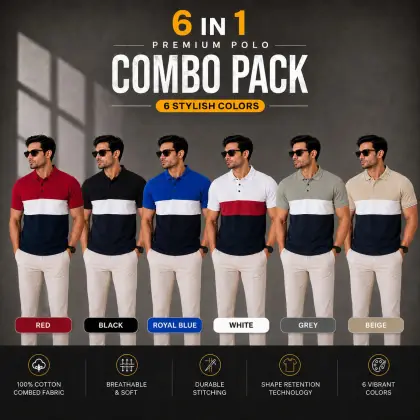 	 Men's Polo T-Shirts Mistry Box -Multi-Color-